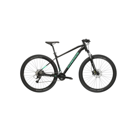 Rower Kross Level 1.0 Czarno zielony Połysk MTB