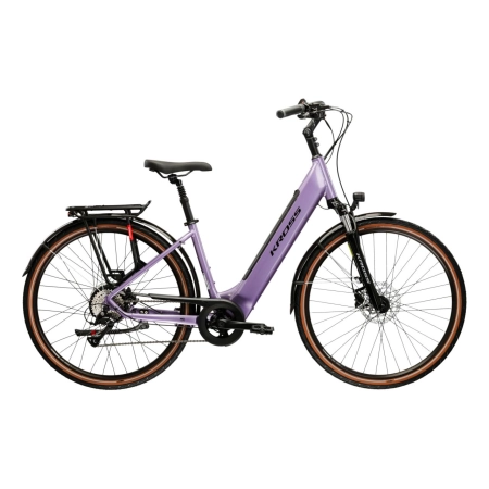 Rower Elektryczny Trekkingowy Kross TRANS Hybrid 1.0 fioletowy