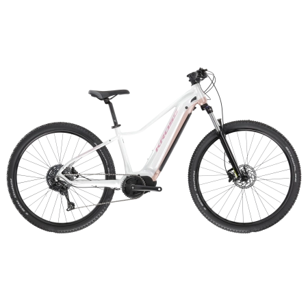 Rower Elektryczny Kross Lea Boost 4.0 Biało Różowa Połysk MTB Damski