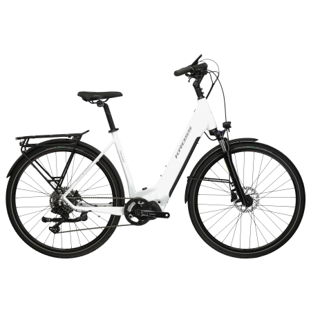 Rower Elektryczny Kross Trans Hybrid 5.0 LS Biały Trekkingowy