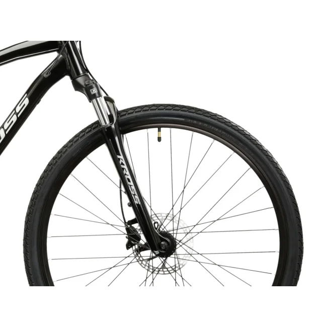 Rower Crossowy Kross Evado 4.0 Czarno Srebrny Połysk