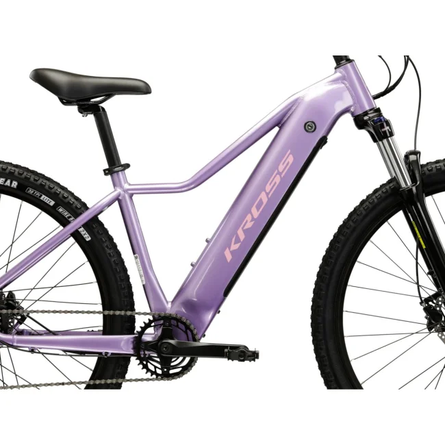 Rower Elektryczny Kross Lea Boost 1.0 Fioletowo Różowy Połysk