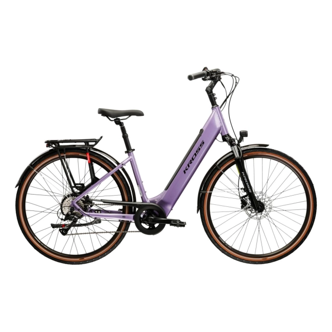 Rower Elektryczny Trekkingowy Kross TRANS Hybrid 1.0 fioletowy