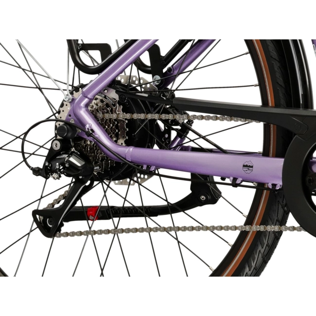 Rower Elektryczny Trekkingowy Kross TRANS Hybrid 1.0 fioletowy