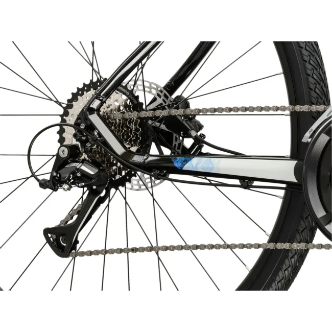 Rower Kross Evado 4.0 Czarno Srebrny Połysk Crossowy