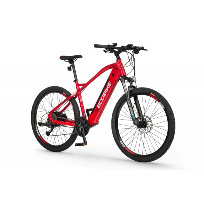górski rower elektryczny ecobike sx4 czerwony ebike