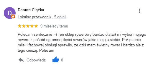 sklep rowerowy wadowice - opinie